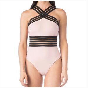 NWOT Kenneth Cole Stompin’ In My Stilettos High Neck One Piece Swimsuit XL